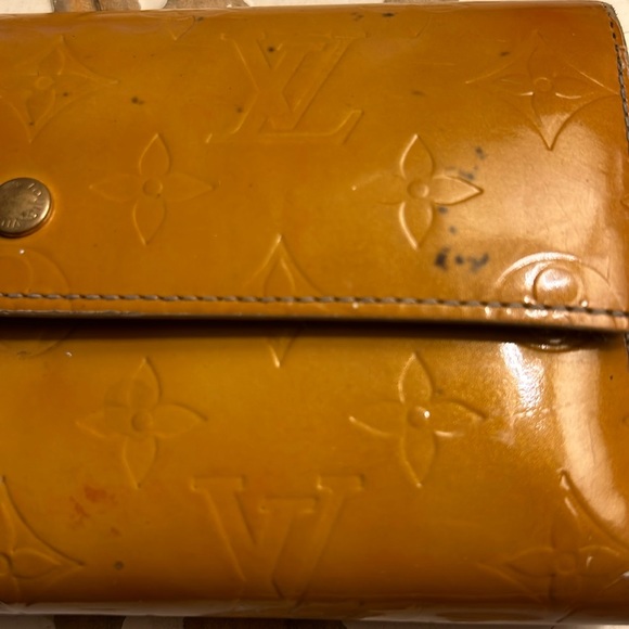 LOUIS VUITTON Long Monogram Gold Vernis LV Sarah Portefeuille Vintage TH1023 - Picture 6 of 13